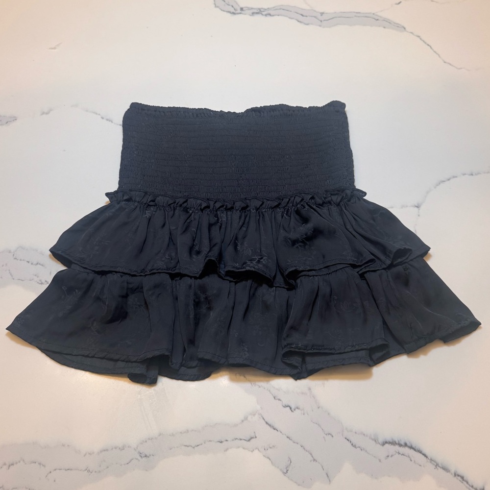 Skylar + Madison Black Ruffled Mini Skirt
